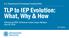 TLP to IEP Evolution: What, Why & How