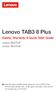 Lenovo TAB3 8 Plus. Safety, Warranty & Quick Start Guide