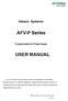 AFV-P Series USER MANUAL