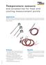 Temperature sensors and accessories for heat and cooling measurement points