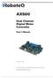 AX500. Dual Channel Digital Motor Controller. User s Manual. v1.9b, June 1, visit   to download the latest revision of this manual
