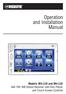 Operation and Installation Manual