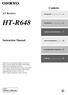 HT-R648. Contents. Instruction Manual. AV Receiver