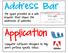 Address Bar. Application. The space provided on a web browser that shows the addresses of websites.