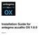 Installation Guide for antegma accallio OX Version 1.0