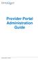 Provider Portal Administration Guide