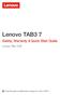 Lenovo TAB3 7. Safety, Warranty & Quick Start Guide. Lenovo TB3-730F. Read this guide carefully before using your Lenovo TAB3 7.