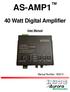 AS-AMP1 40 Watt Digital Amplifier User Manual