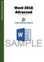 Word 2016 Advanced. North American Edition SAMPLE