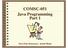 COMSC-051 Java Programming Part 1. Part-Time Instructor: Joenil Mistal