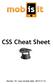 CSS Cheat Sheet Version: 10 Last revision date: