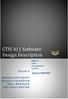 CTIS 411 Software Design Description