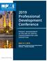 2019 Professional Development Conference