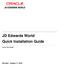 JD Edwards World Quick Installation Guide. Version A9.2 Update 1