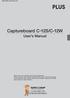 Captureboard C-12S/C-12W User s Manual