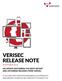VERISEC RELEASE NOTE NOVEMBER 2016 AN UPDATE DESCRIBING THE MOST RECENT AND UPCOMING RELEASES FROM VERISEC.