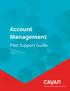 Account Management. Pilot Support Guide