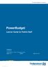 Finance Systems Finance. PowerBudget. Learner Guide for FedUni Staff
