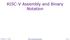 RISC-V Assembly and Binary Notation