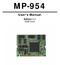 MP-954. User s Manual. Edition /10/23