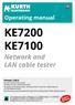 KE7200 KE7100. Network and LAN cable tester. Operating manual. Version