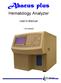 Abacus plus. Hematology Analyzer. User s Manual release