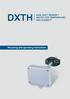 DXTH DUCT SENSOR / SWITCH FOR TEMPERATURE AND HUMIDITY. Mounting and operating instructions