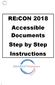 RE:CON 2018 Accessible Documents Step by Step Instructions