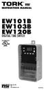INSTRUCTION MANUAL EW101B EW103B EW120B DIGITIAL TIME SWITCH USA   MLI-204 (C)