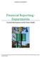 Financial Reporting Departments