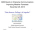AMS Board on Enterprise Communications Improving Weather Forecasts November 29, Data Sources: Pulling it all together