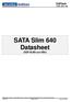 SQFlash SATA Slim 640 SATA Slim 640 Datasheet (SQF-SLMx-xxx-SBx)