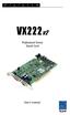D i g i g r a m. VX222v2. Professional Stereo Sound Card. User s manual