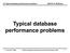 Typical database performance problems