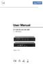User Manual CT-HDVD-4X14K-SW. 4 x 1 HDMI Switcher. Version: V1.0.0