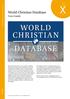 World Christian Database User Guide