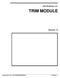 Ariel Dynamics, Inc. TRIM MODULE. Revision 1.0. Ariel Dynamics, Inc. C3D TRANSFORM MODULE