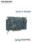 PCI-DAS1002 Multifunction Analog & Digital I/O User's Guide