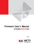 Firmware User s Manual A1D-500-V AC 2014/07/31