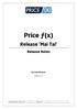Price ƒ(x) Release 'Mai Tai' Release Notes Go-live Datum: