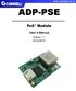 ADP-PSE. PoE + Module. User s Manu al. Edition /03/31