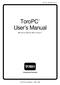 ToroPCTM User s Manual