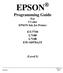 EPSON Programming Guide For 5 Color EPSON Ink Jet Printer