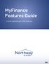MyFinance Features Guide. A brief walk-through of the features.