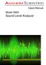 Model S665. Sound Level Analyzer. Users Manual