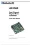 AX1500. Dual Channel Digital Motor Controller. Quick Start Manual. v1.9b, June 1, 2007