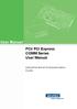 User Manual PCI/ PCI Express COMM Series User Manual. Industrial Serial Communication Cards