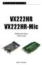 D i g i g r a m. VX222HR VX222HR-Mic. Professional Stereo Sound Cards. User s manual