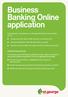 Business Banking Online application