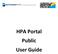 HPA Portal Public User Guide